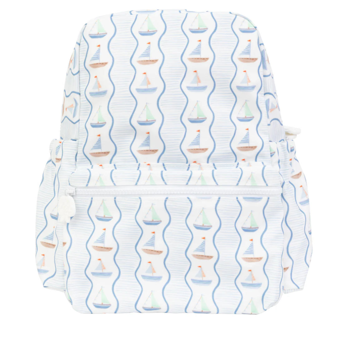 Large Backpack - Sailboats