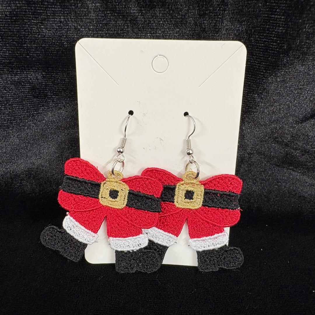 Santa Bow Earrings