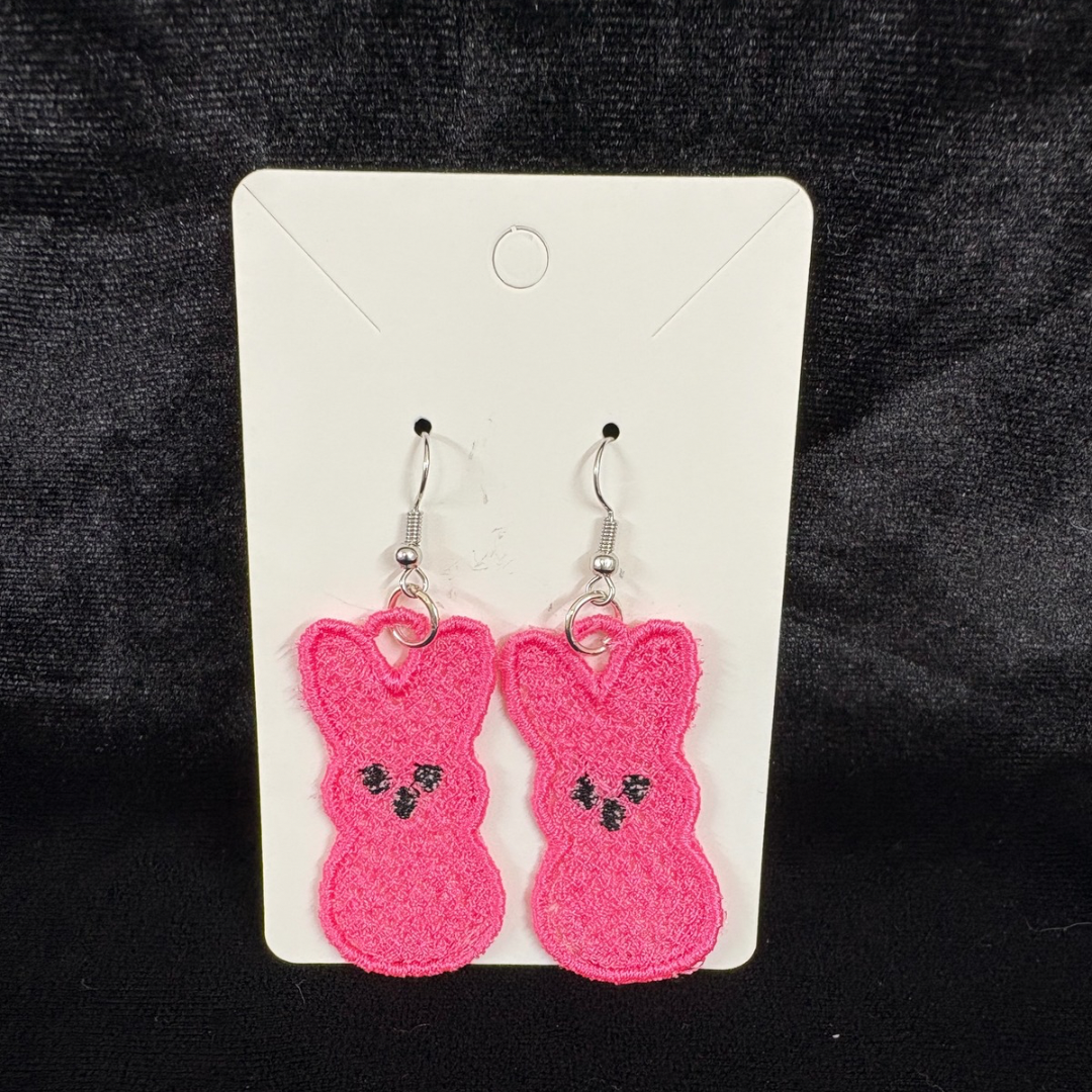 Peeps Earrings (Hot Pink)