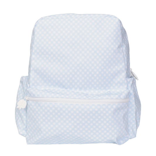 Large Backpack - Blue Gingham