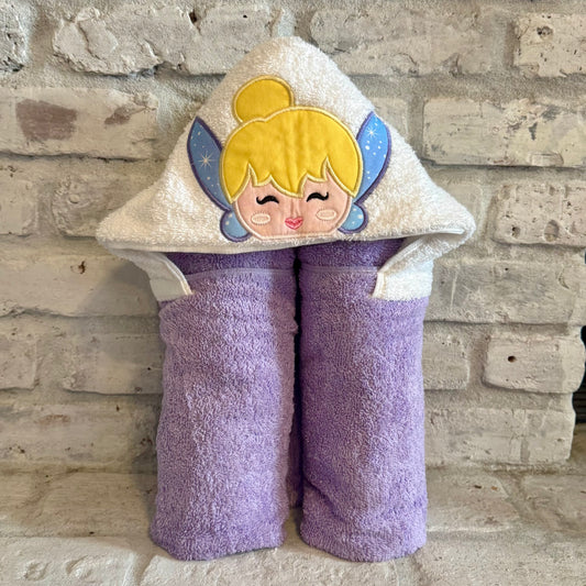 Princess Fairy Appliqué Hooded Bath Towel