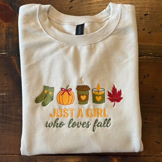 Just a Girl Who Loves Fall Sweatshirt