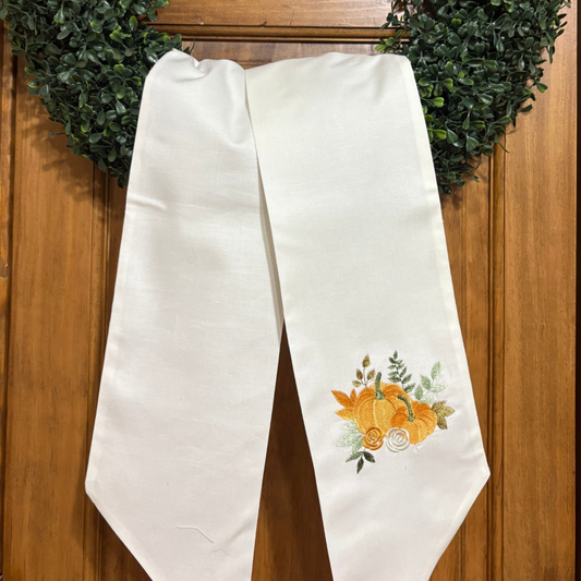 Autumn Pumpkin Wreath Sash